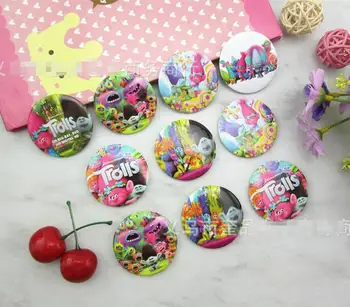 

Hot Sale 30 pcs/set Cartoon trolls Badges 4.5cm Cartoon Brooch Button Badge Pin,Kids Party Gift X-80
