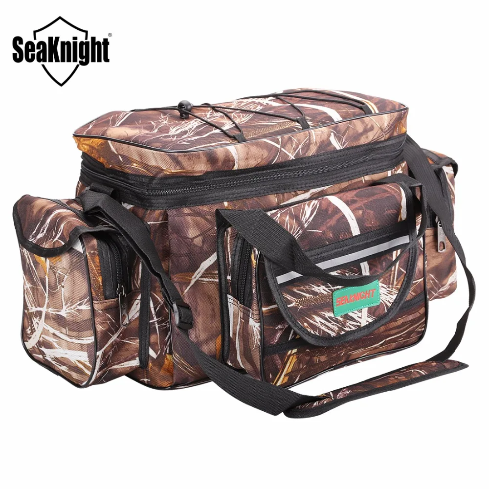 SeaKnight New Large Fishing Bags 50cm*27cm Camouflage/Khaki Nylon Multifunctional Sport Fishing