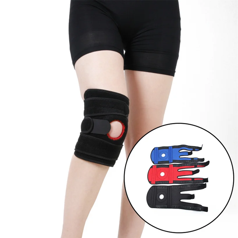

1PCS Adjustable Sports Training Elastic Knee Support Brace Kneepad Adjustable Patella Knee Pads Hole Safety for Volleyball