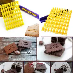 Буквы алфавита количество Fondant торт бисквитный форма для выпечки печенья Инструменты для тортов