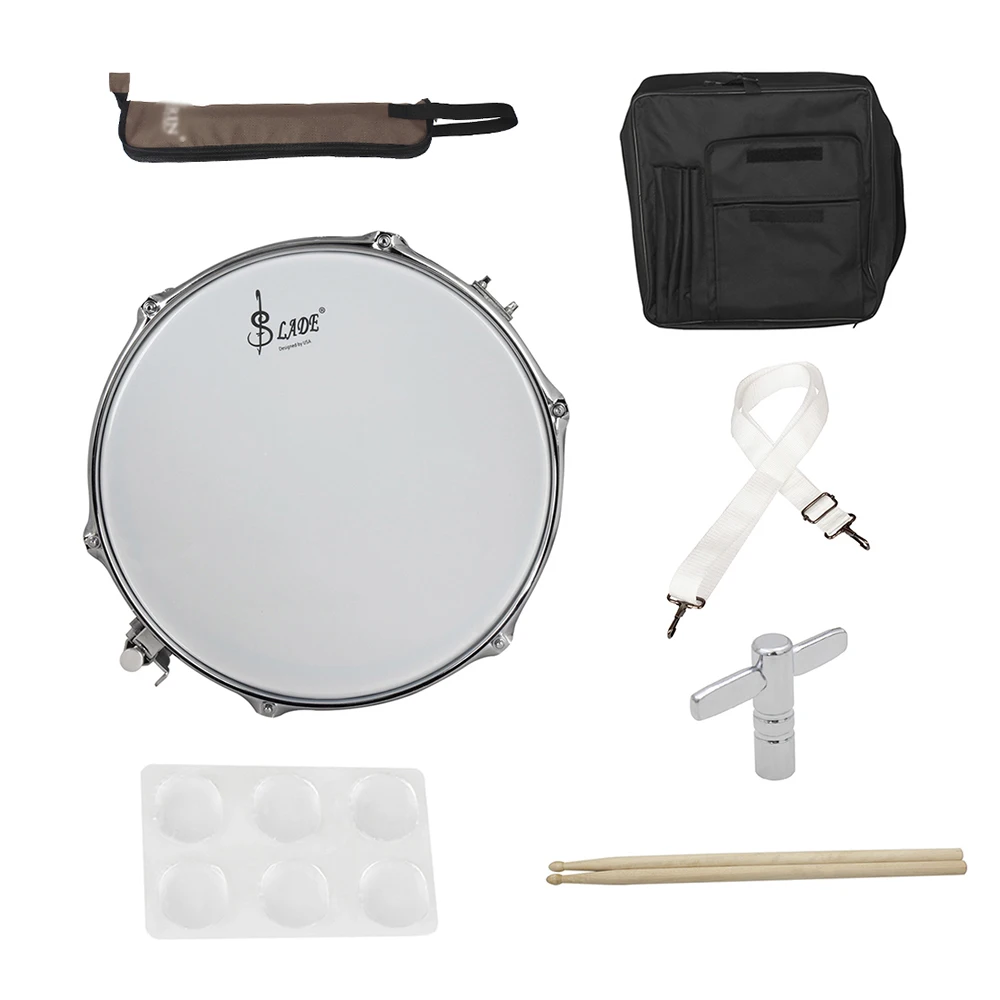 Профессиональный набор барабанов Snare 14 &quot Корпус барабана из нержавеющей стали с