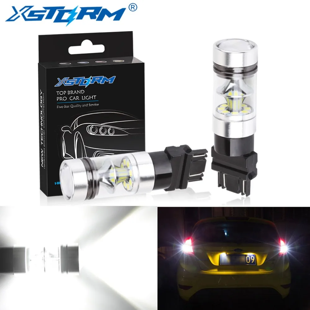 2Pcs T25 3157 Led Bulb P27/7W Led Car Stop Brake Reverse Backup Lights