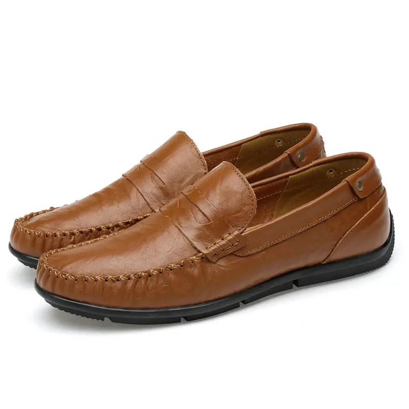 

New Men Casual Shoes Fashion Male Shoes Suede Leather Men Loafers leisure Moccasins Slip On Men's driving Shoes Large Size Shoes