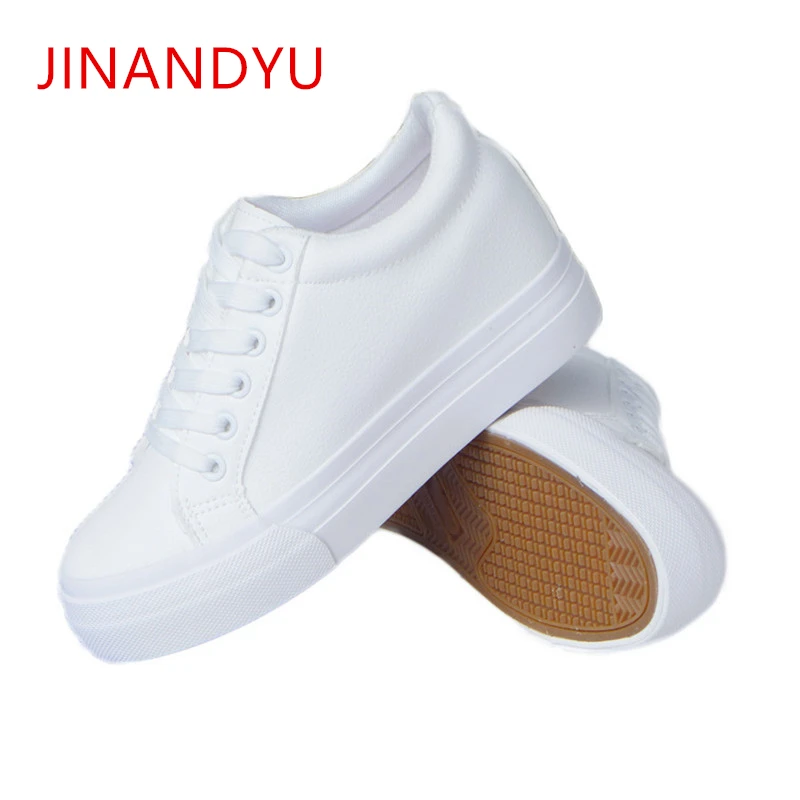 white sneaker platform shoes