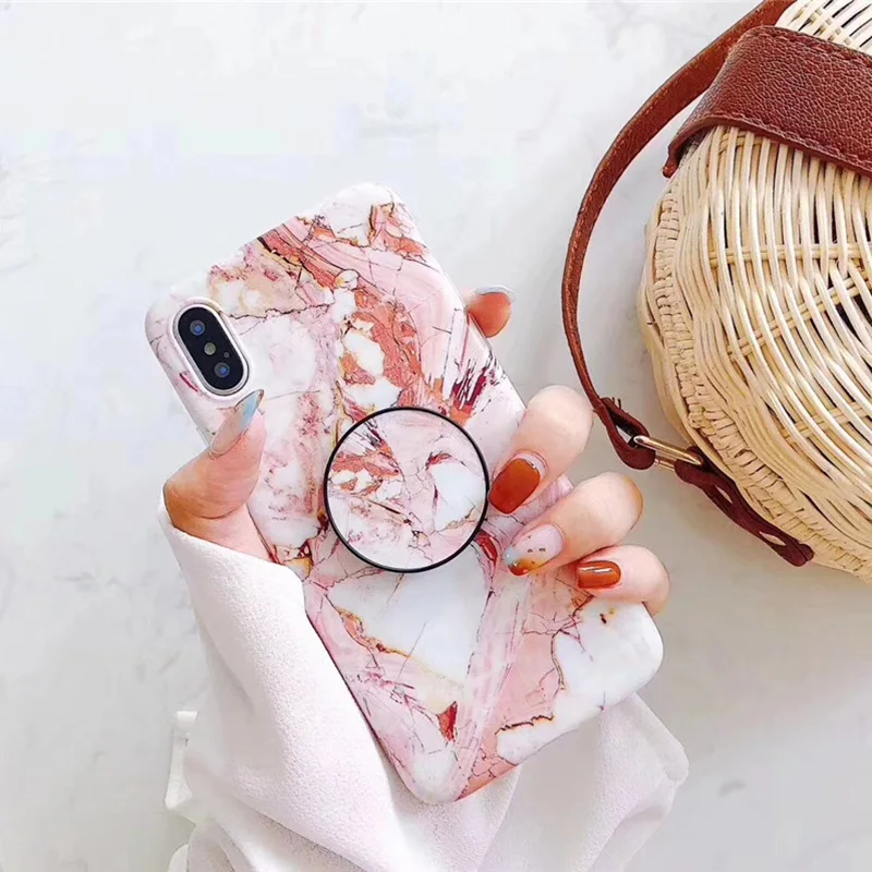 ACCNIC чехол с мраморным узором для iPhone 6 6S 7 Plus держатель телефона матовый