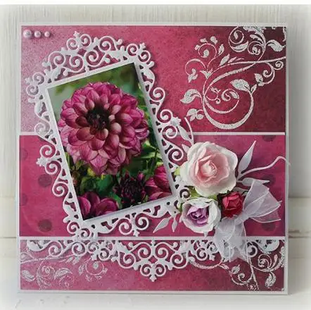 diy scrapbooking metal dies cutting 3d stereoscopic flower leane