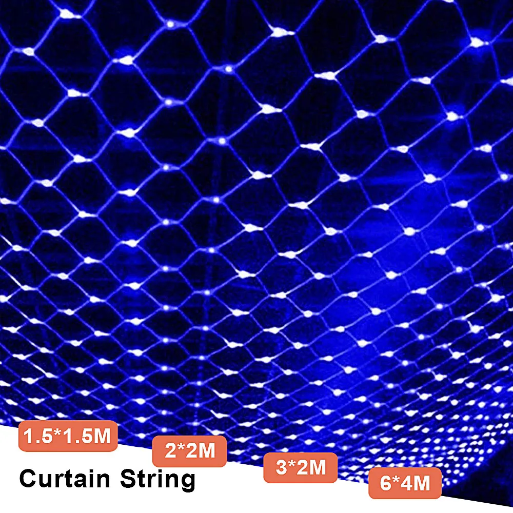 

LED Fairy Lights Outdoor Garden String Lights Holiday Garland For Decoration LED Chain Holiday Patio Lighting 220V Net Mesh Lamp