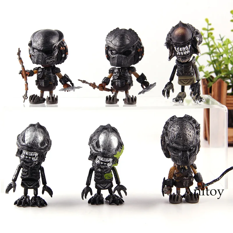 

Aliens vs Predator Requiem AVP Predalien Wolf Predator Battle Damaged Alien Toy Action Figure PVC Mini Cosbaby Hot Toys 6pcs/set