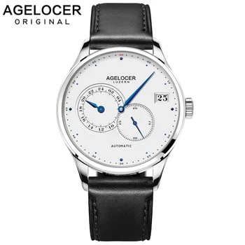 AGELOCER New Luxury Brand Mechanical Watches Business Men Watch Self-Wind Automatic Fashion Waterproof 50m Wristwatch top luxury men automatic mechanical watch brand original binger watches self wind sapphire ceramic wristwatch 24 hours display