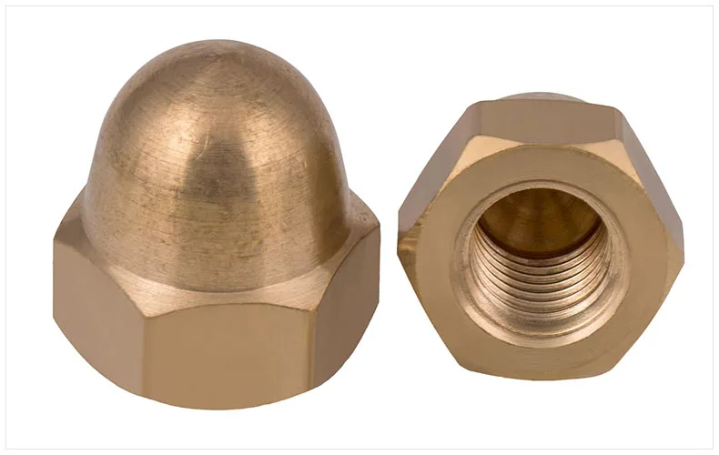 GB923 copper cap nuts half round Hexagon nuts M3 M4 M5 M6 M8 M10 M12 M14 M16 M18 M20 nut Decorative nut ball screw cap GB923 copper cap nuts half round Hexagon nuts M3 M4 M5 M6 M8 M10 M12 M14 M16 M18 M20 nut Decorative nut ball screw cap