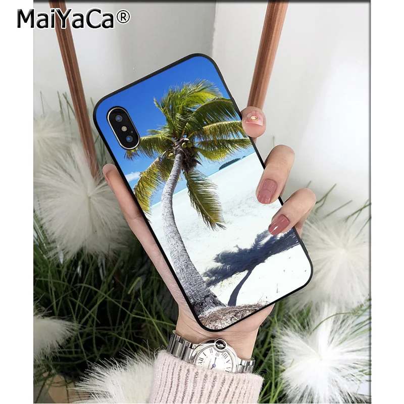 MaiYaCa прозрачный Морской голубой Небесный пляж Силиконовый ТПУ мягкий черный чехол для телефона для iPhone 8 7 6 6S Plus 5 5S SE XR X XS MAX Coque Shell