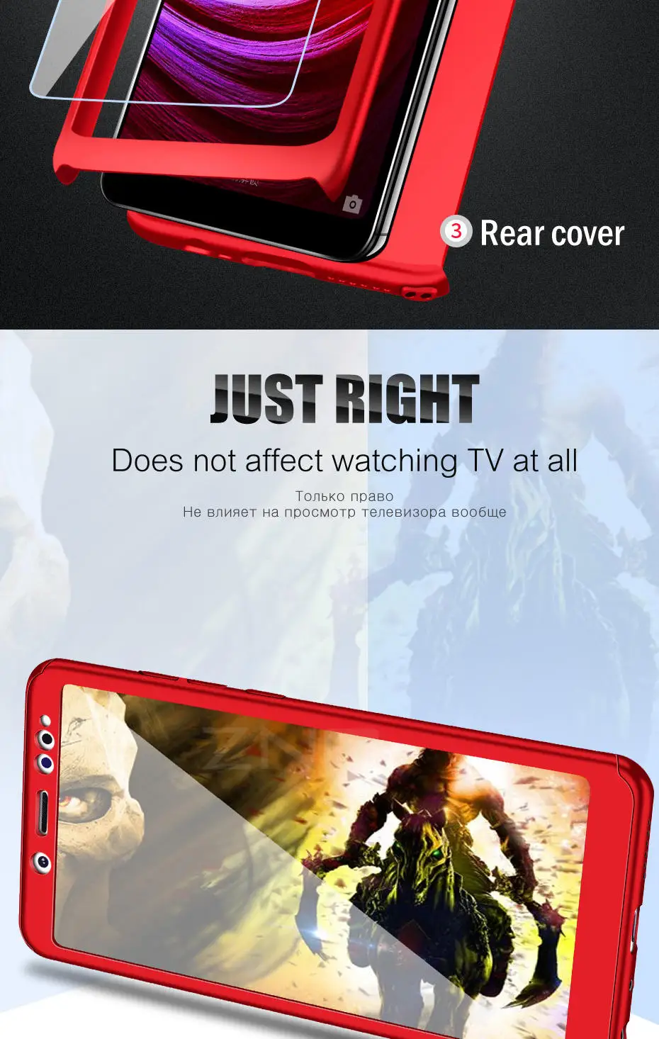ZNP 360 Protection Case For Xiaomi Redmi 4X 5 Plus 6A 6 Pro S2 Full Cover For Redmi Note 6 5 Pro Redmi Note 5A Case With Glass -