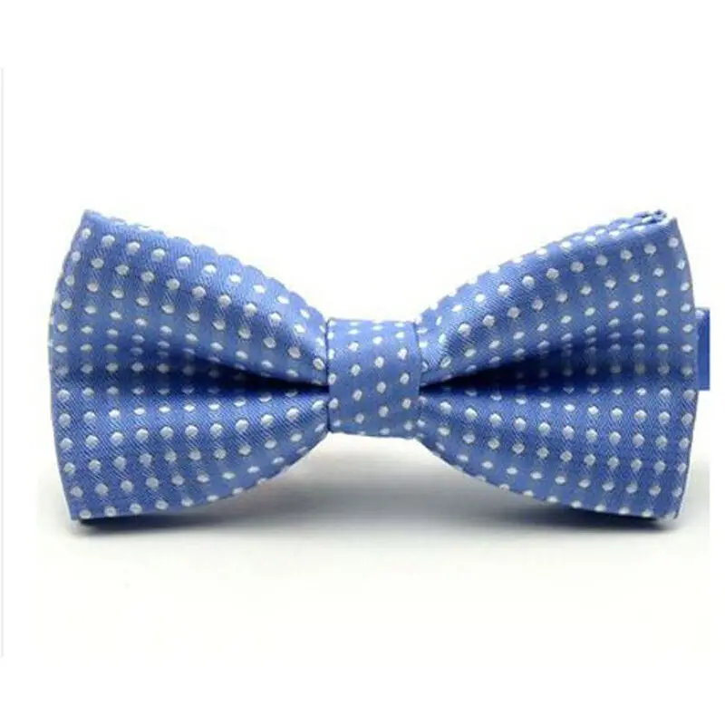 Модный однотонный галстук-бабочка для свадьбы в горошек для мальчиков YYTIE0003