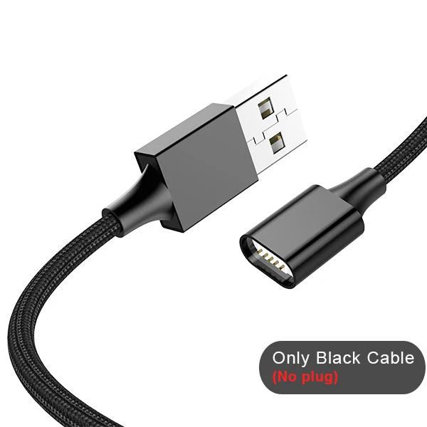 NOHON 3 в 1 Micro usb type C кабель для зарядки и синхронизации данных для iPhone X 7 8 6 5 Plus Магнитная Быстрая зарядка для samsung - Цвет: Only black cable