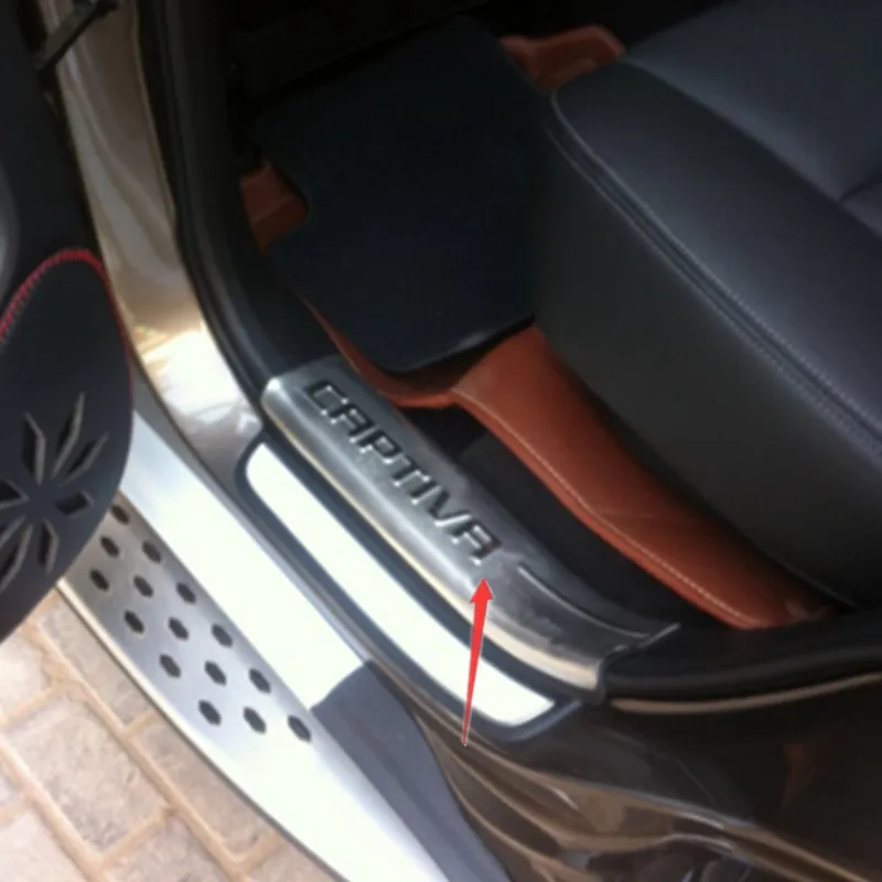 Для Chevrolet Captiva 2012- нержавеющая сталь накладка внутри порога 4 шт./компл