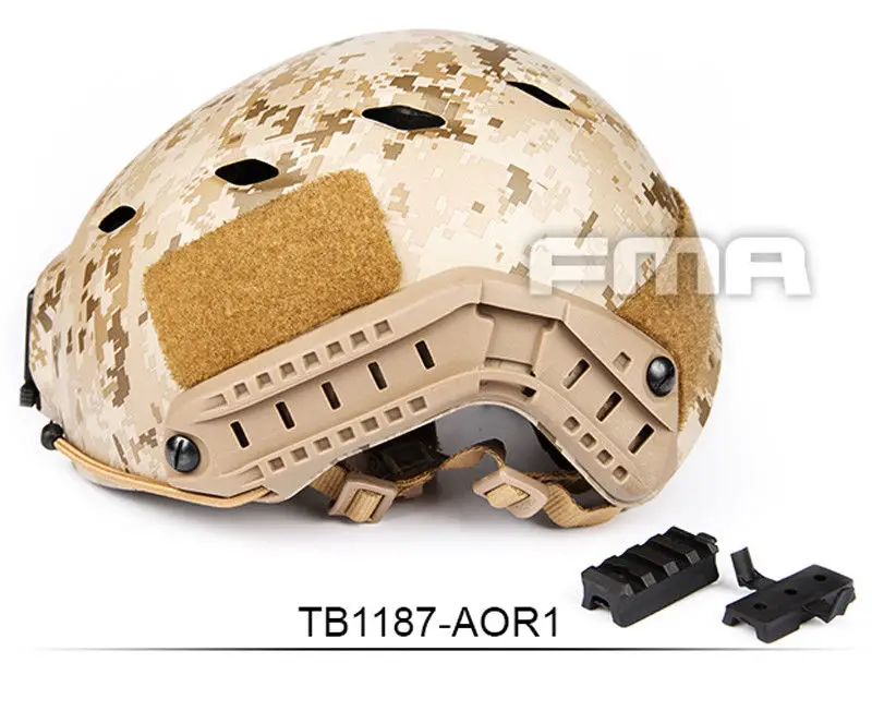 

FMA Tactical Airsoft ACH Base Jump Helmet BJ Type Helmet Desert Digital L/XL