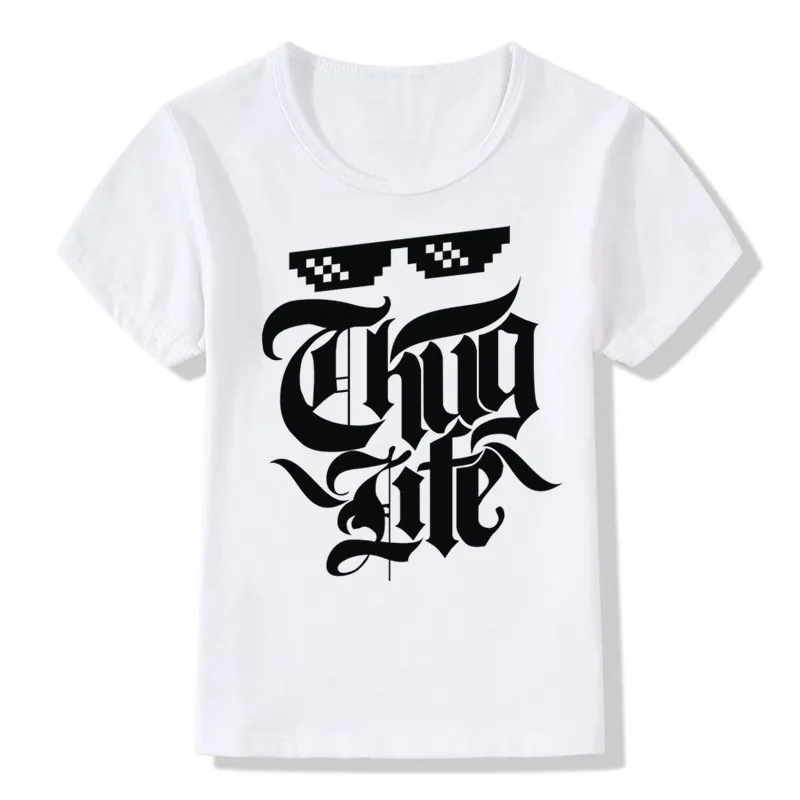 

Baby Boys Girls Thug Life Fashion T Shirt Children Hip Hop Rap Clothes Kids Short Sleeve Summer Tops,ooo556