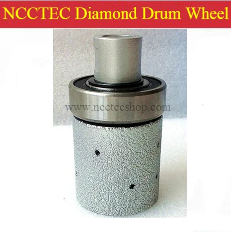 

2'' 50mm NCCTEC Brazed Coarse Diamond Drum Wheel for grinding hard granite with guide bearing FREE shipping | 70*50mm
