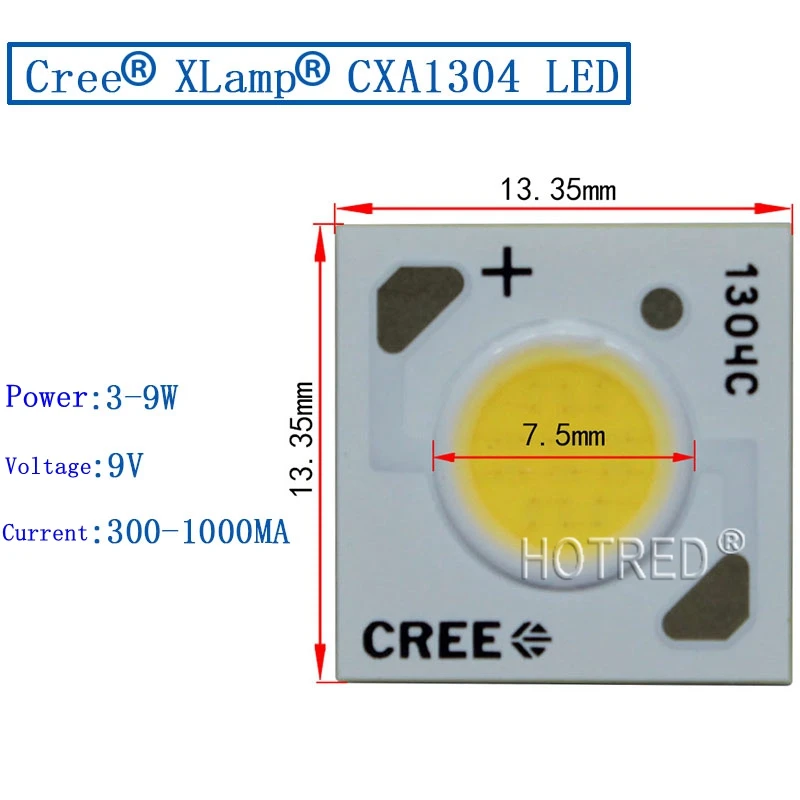 2 шт. Cree CXA 10 Вт CXA1304, 15 Вт CXA1507, 24 Вт CXA1512 65 Вт CXA2530 Холодный/теплый белый 5000 К, 3000 К COB Led XLamp чип светильник