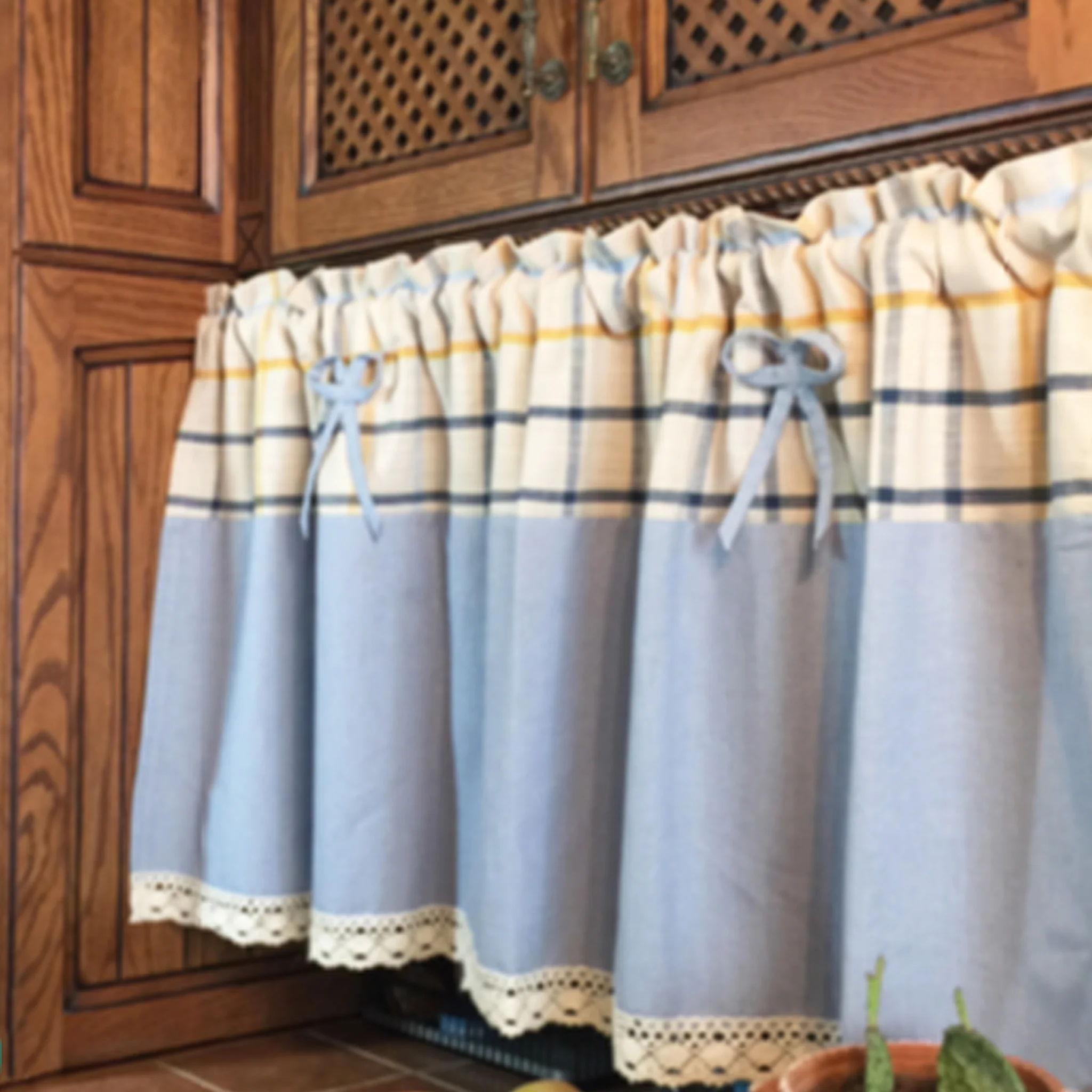Moda Rendas Bordado Patchwork Xadrez Cortina De Cozinha Caf 100 De Moda Rendas Bordado Patchwork Xadrez Cortina De Cozinha Caf 100 De