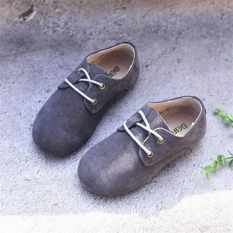 

100% Genuine Leather Kids Casual Shoes Children Summer Loafers Spring Autumn Girls&Boys Boat Shoes Single Shoes Baby Sneakers
