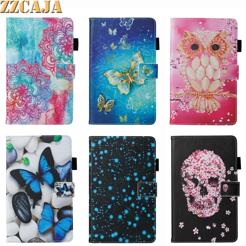 

Case for iPad Mini 1 2 3 4 5 2019 Flip Leather Printed Cartoon Tablet Stand Card Slot for iPadmini 5 4 3 2 1 Flowers Coque Funda
