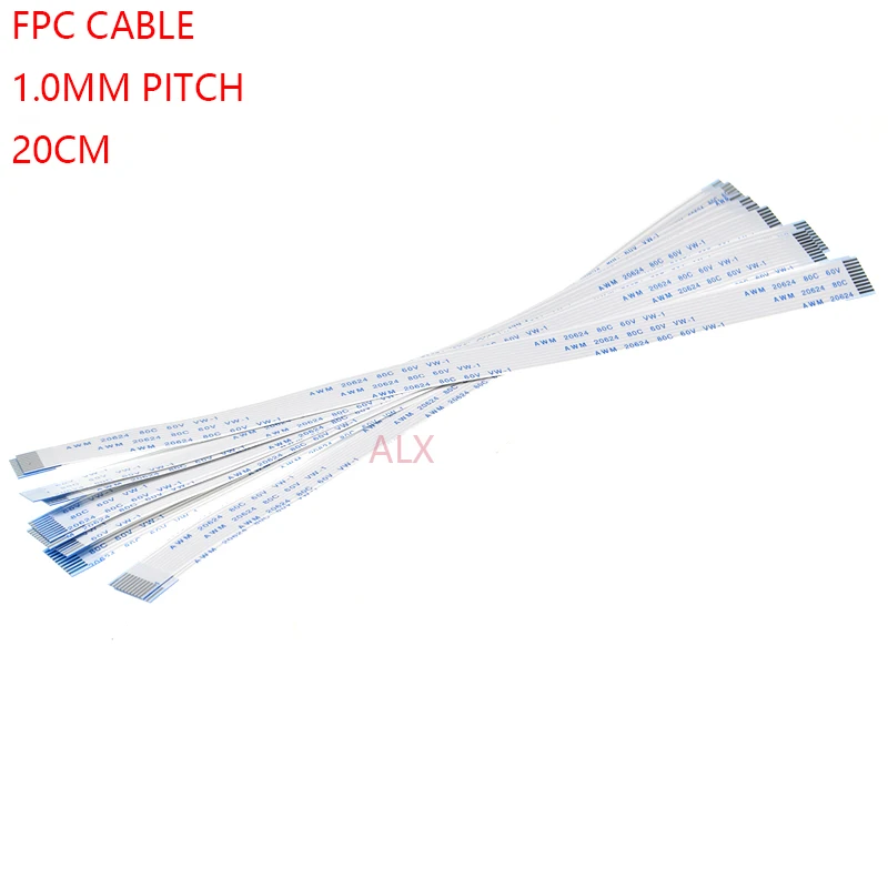 

10PCS FPC Ribbon Flexible Flat CABLE PITCH 1.0MM 200MM A-Type 4P 6P 8P 10P 12P 16P 20P 30P 40P FFC WIRE 6/10/12/16/20/30/40 pin