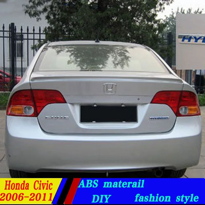 Buy use for honda 2006 2011 model civic spoiler High Quality ABS Material Car