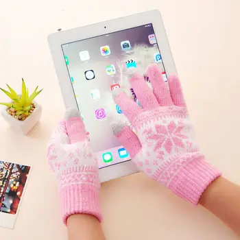 

HOT Men Women Trendy Touch Screen Soft Knitting Winter Gloves Warmer Smartphone Ipad Winter Useful Tool