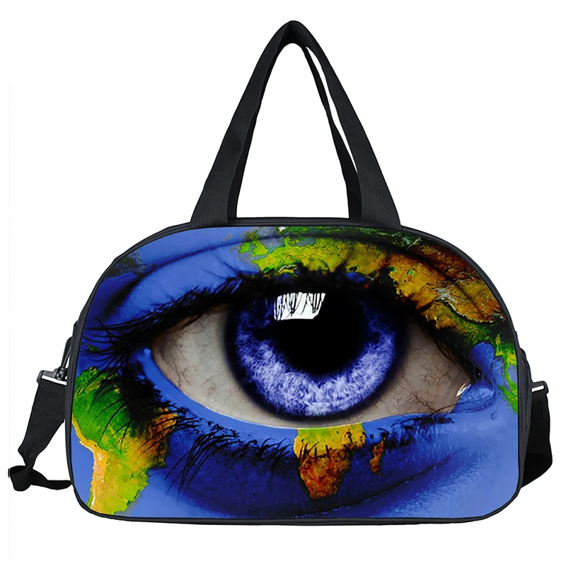 Модная Складная Сумка-тоут с принтом глаз для путешествий, большие женские сумки для багажа, сумка для женщин, 3D сумка для путешествий для девочек