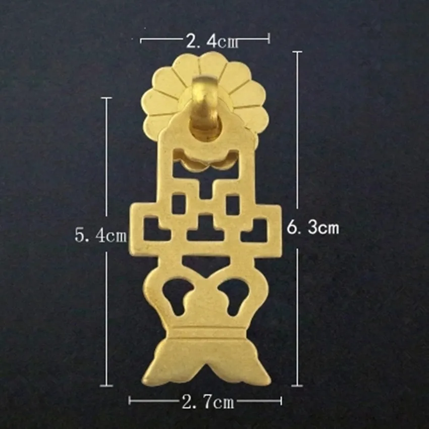 В китайском ретро-стиле латунь ручка для шкафа с выдвижными ящиками тянуть античная бронза гибкий кулон кухня двери шкафа Ручка