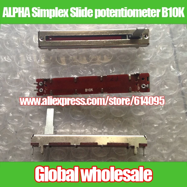 3pcs ALPHA Simplex Slide potentiometer B10K SL 4521N 15C / L 60MM * W