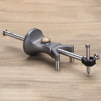 

Woodworking Tool Dual-purpose Drawing Line Square Mark Carpenter Straight Line Arc Curve Parallel Wheel Cutting Gauge