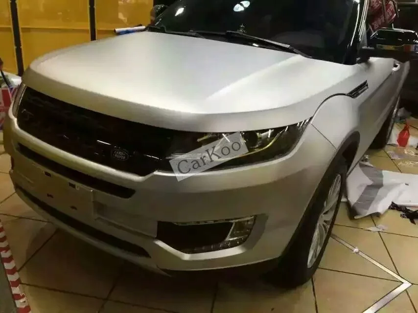 Silve матовый хром виниловый лист клейкая Автомобильная клейкая пленка с воздушными каналами хромированный матовый украшение для автомобиля Чехлы