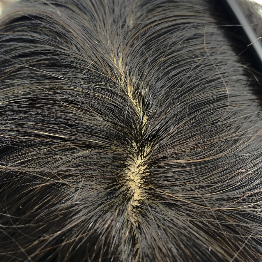 Самый натуральный парик Топ инъекционный шелк и вокруг PU накладка из искусственных волос для мужчин женщин tupe Бесплатная доставка