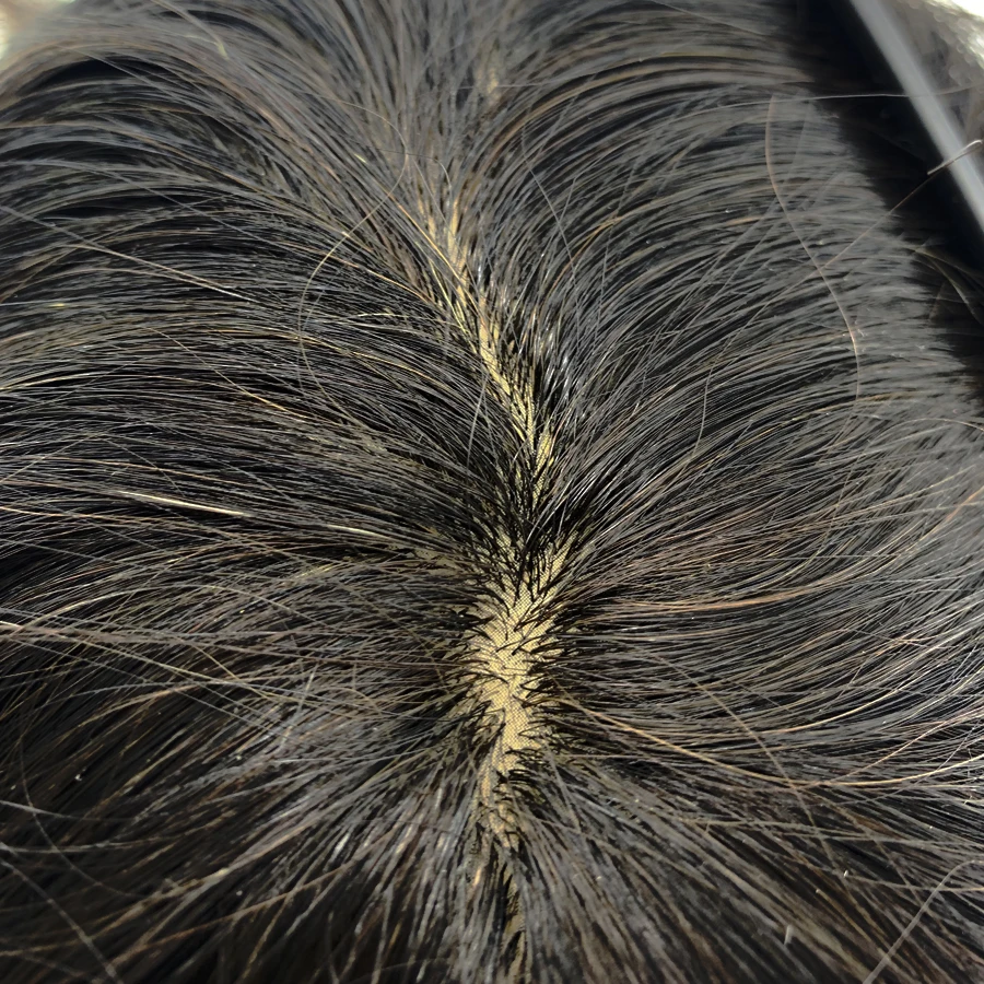 

The most natural toupee top injected silk and around PU men toupee women tupe free shipping