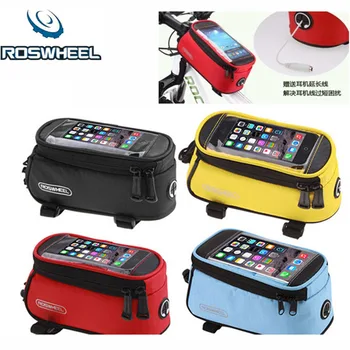 

ROSWHEEL Outdoor Cycling Bicycle Frame Front Tube Bag Listing Tube Touch Phone bike Bags for Bicycle accesorios de bicicleta