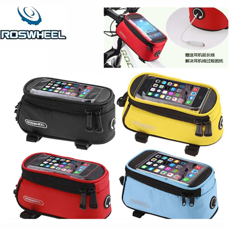 Велосипедная Рама ROSWHEEL сумка на переднюю трубу для сенсорного телефона