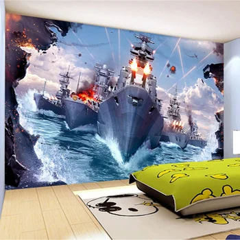 

3D Cartoon Mural Wallpaper The Pacific War Photo Wall Paper Kid's Bedroom Background Wall Covering Eco-friendly Papel De Parede