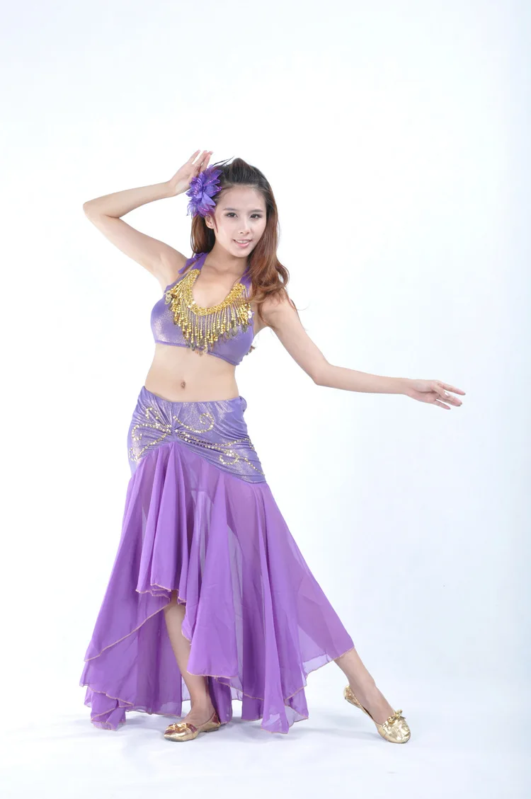 2 PCS Professional Belly Dance Costume Oriental Belly Dancing Clothes  Ladies Belly Dance Costumes Suit Women Dancewear 89