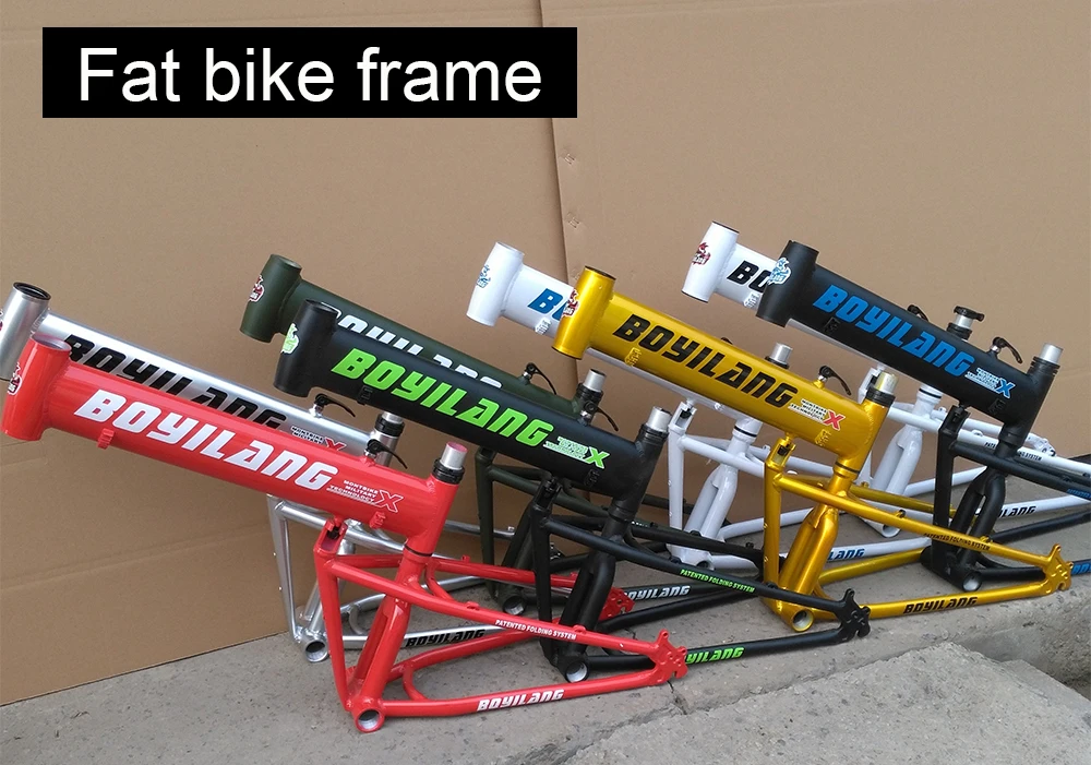

folding foldable 26er 17 inch 4.0 fat tire aluminum alloy mtb beach snow fat bike frame