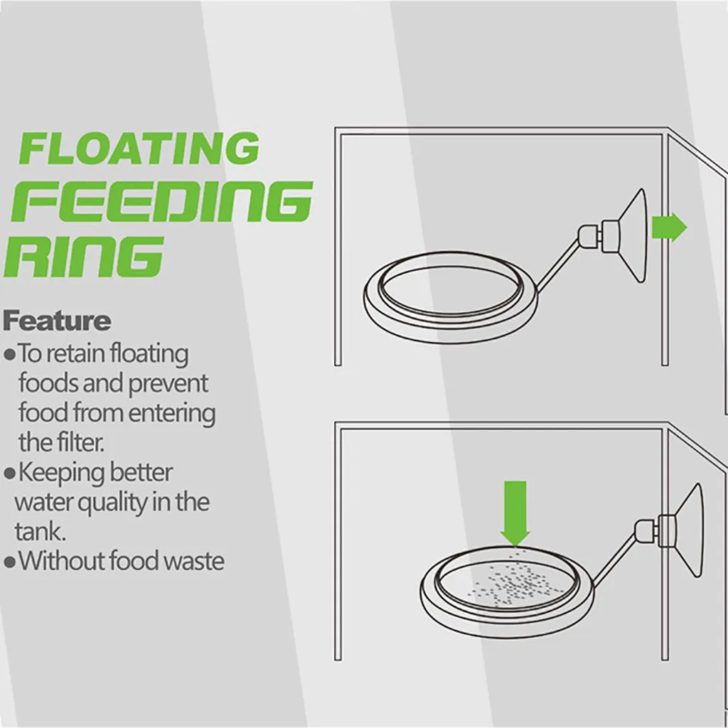 Кормушка для аквариума кольцо аквариумная кормушка лотковый питатель квадратный круглый аксессуар водное растение плавучие присоска