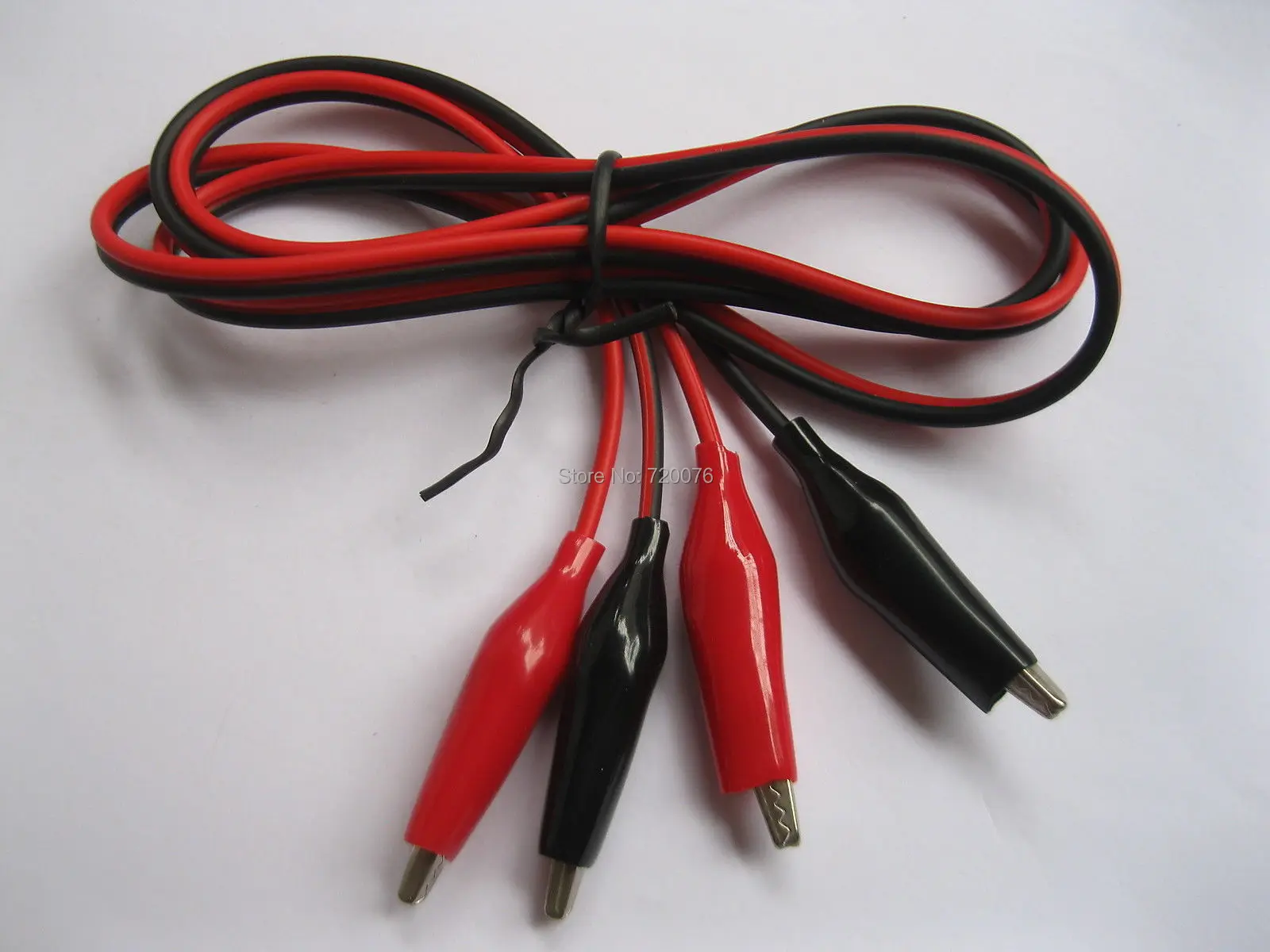 

50 set Alligator to Alligator Test Clip Lead Red & Black Lengh 100cm