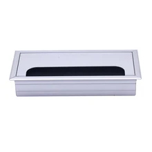 Aluminum Alloy Square Wire Hole Cover Desktop Desk Threading Box AI88