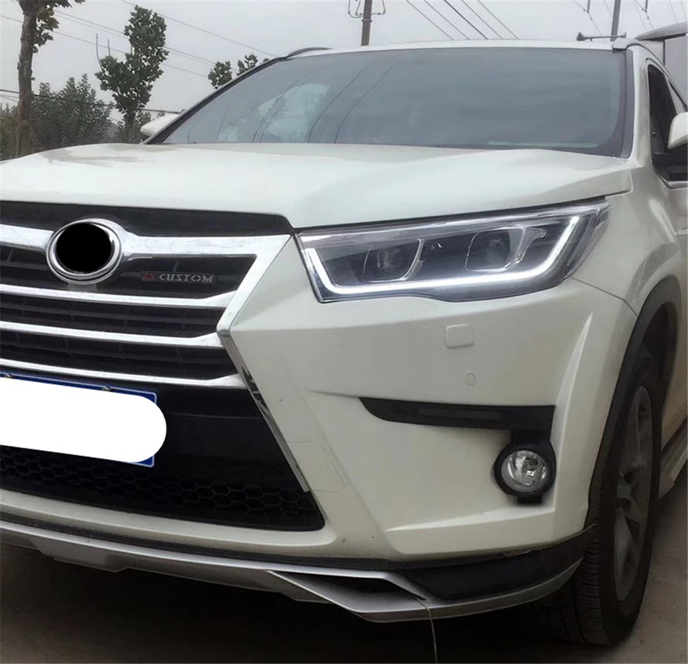 Автомобильный Стайлинг для Toyota Highlander Kluger 2015 2016 2017 фары светодиодный ДХО