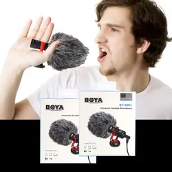 BOYA BY-MM1 кардиоидный микрофон с отворотом для DSLR камер Любительская видеокамера Встроенный микрофон на лобовое стекло в комплекте