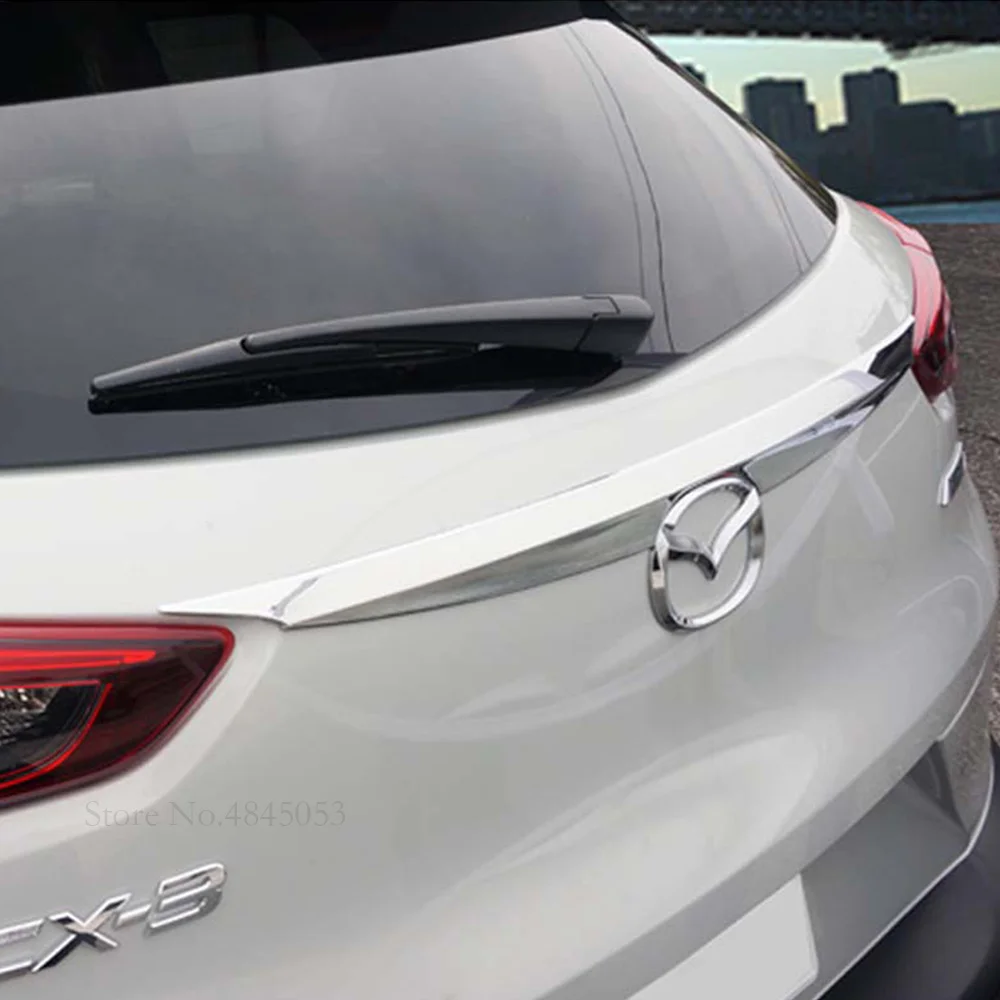 

For Mazda CX3 CX-3 Rear Tailgate Cover 2017 2018 2019 ABS Chrome Car Rear Tailgate Door Trunk Lid Cover Trim Molding 1pcs