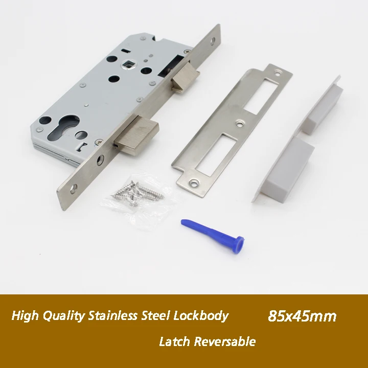 

Free Shipping Euro Profile Stainless Steel Lockbody Lockcase Silver Color 85X45MM