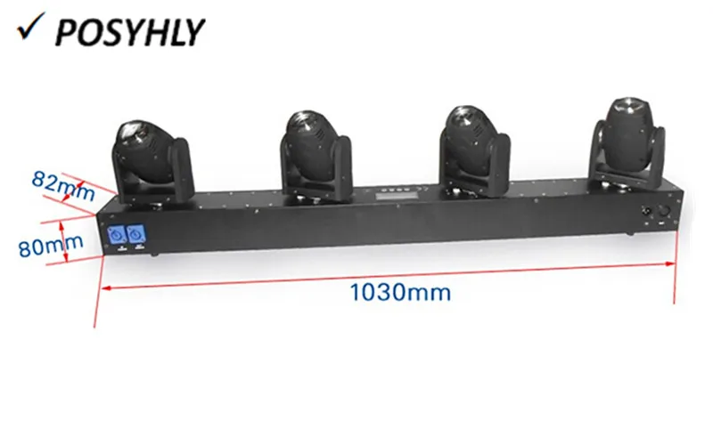 2 шт./4x10 Вт 4-двигая головой головы луч света+ кейс RGBW 4in1 светодиодные прожекторы DMX512 управления этап DJ оборудование