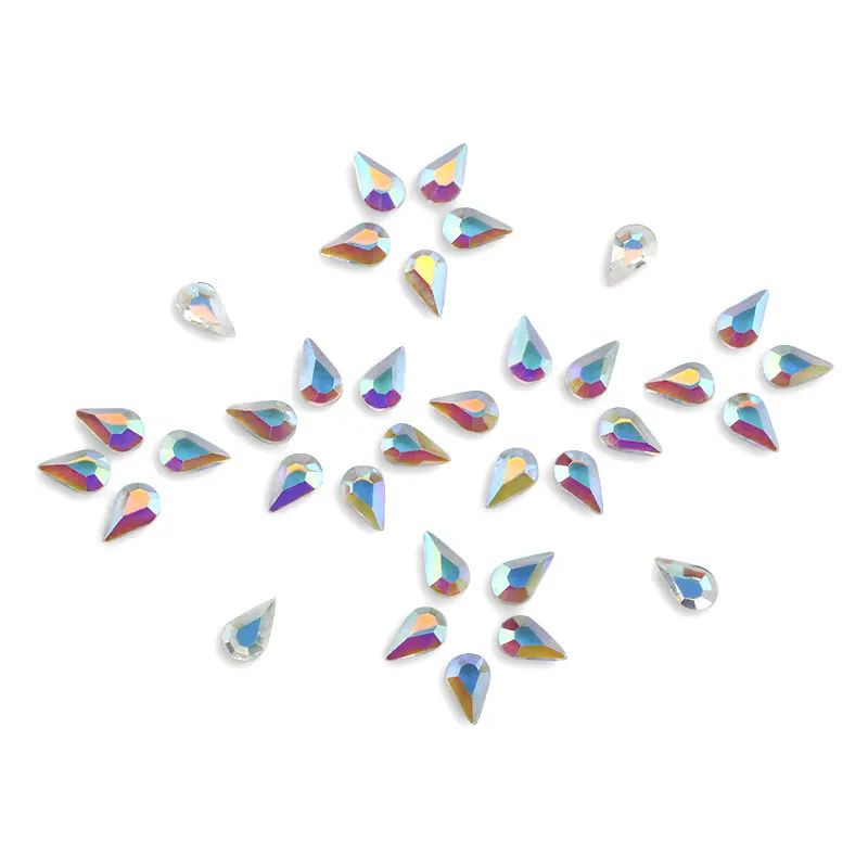 Стиль микс форма прозрачное украшение стекло кристалл AB дизайн ногтей Клей на не горячей фиксации стразы 36 шт./лот
